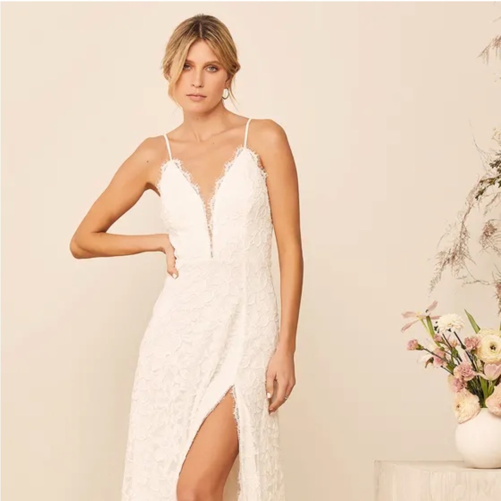 Lulus Always Have, Always Will White Lace Maxi Dress
